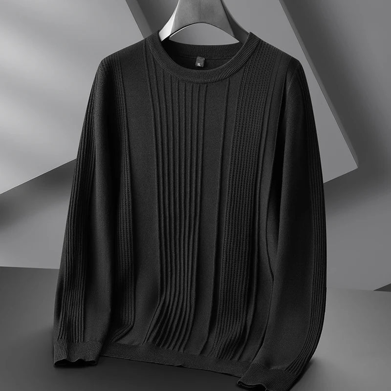 Textured Ribbed Knit Sweater