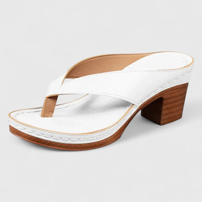 Women's Block Heel Thong Sandals Platform Sole