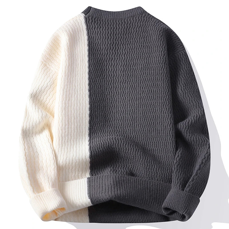 Smiley Contrast Knit Sweater