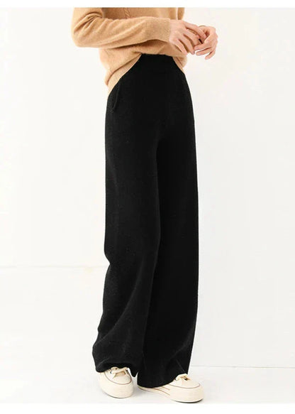 Relaxed Wide-Leg Pull-On Pants