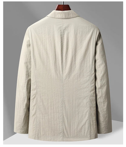 Mens Linen Blazer Marino Meadow Beige