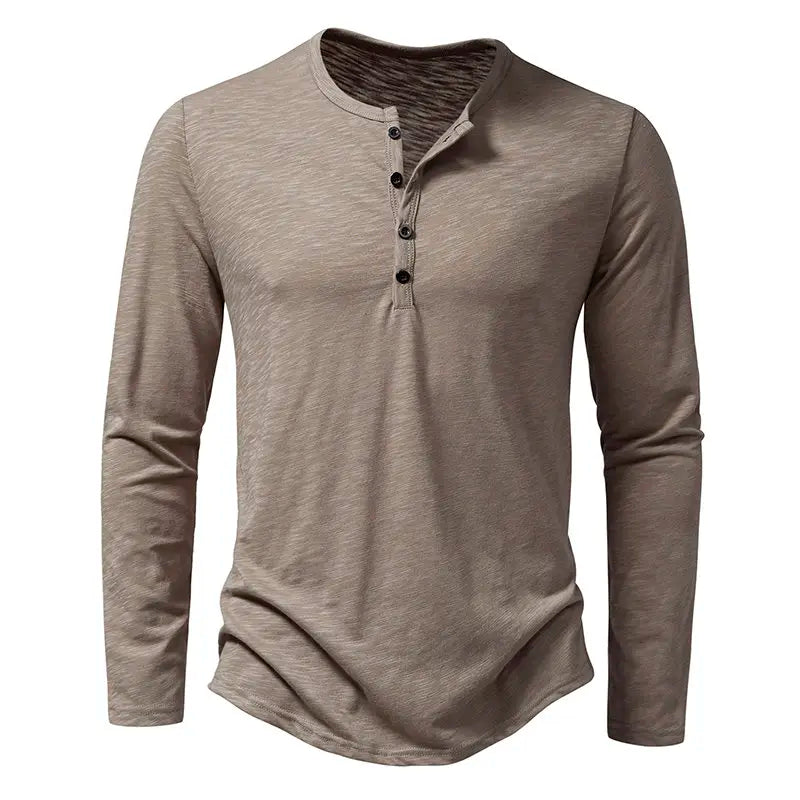 Vivana Women's Long Sleeve Henley Cotton Shirt