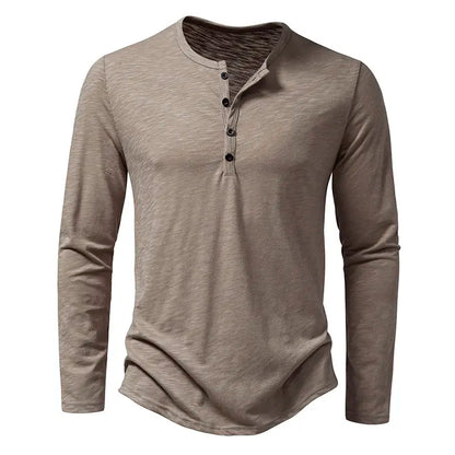 Vivana Women's Long Sleeve Henley Cotton Shirt