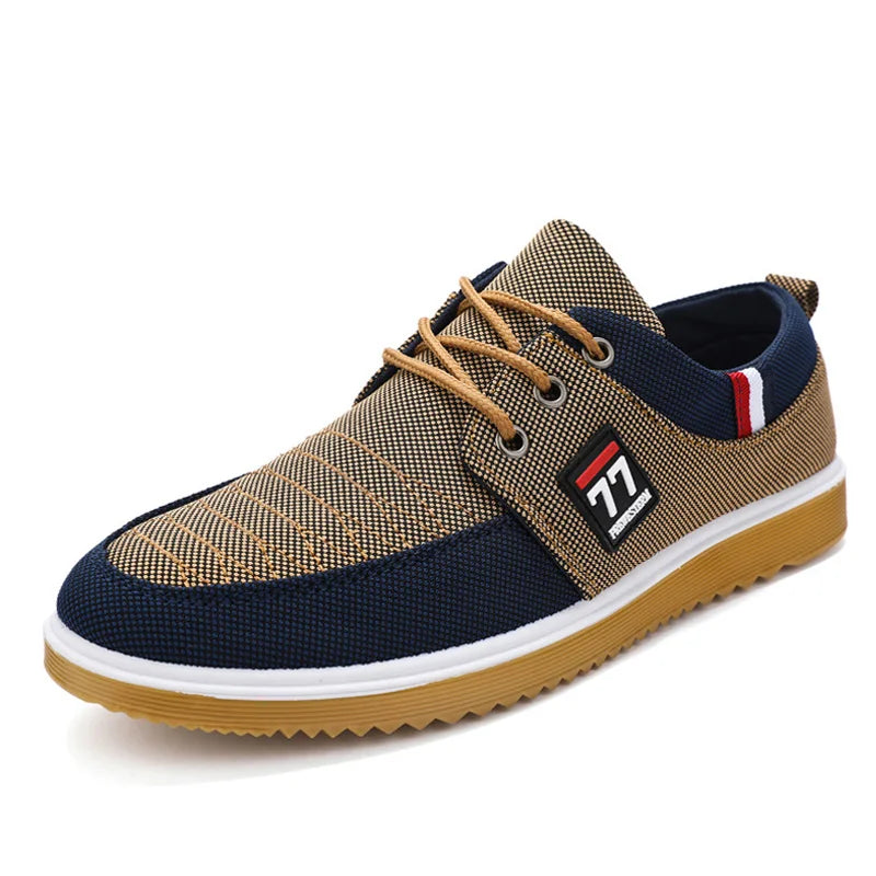 Two-Tone Mesh Casual Sneakers