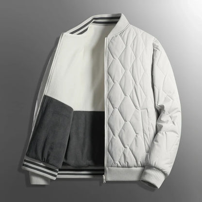 Men's Reversible Puffer Coat Waterproof Zipper Black