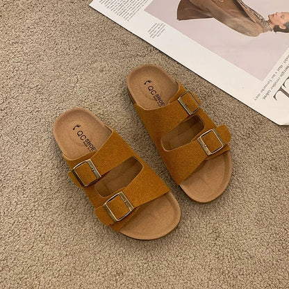 Solange Women's Buckle Sandals Cushioned Slip-On