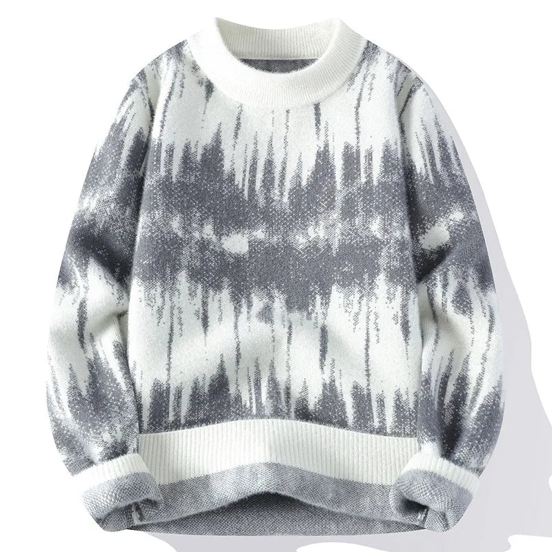 Abstract Gradient Knit Sweater