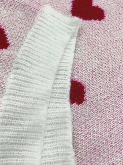 Women's Heart Print Sweater
