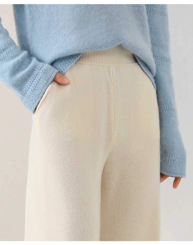 Relaxed Wide-Leg Pull-On Pants