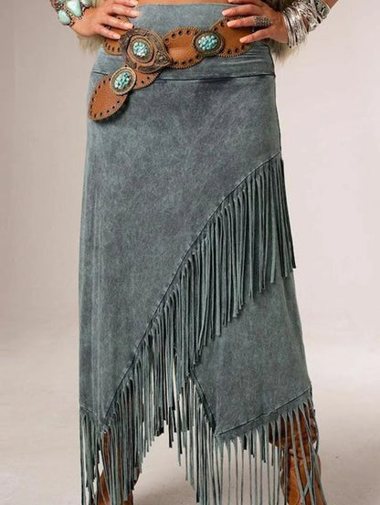 Women's Fringe Maxi Skirt