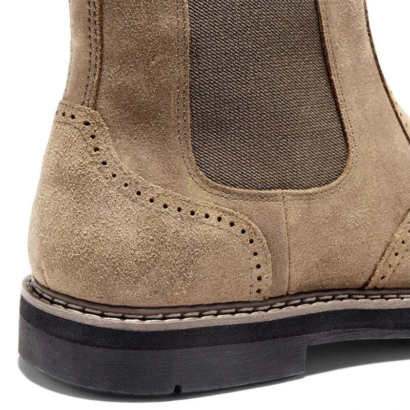 Men's Chelsea Boots Side Zip Leather Black