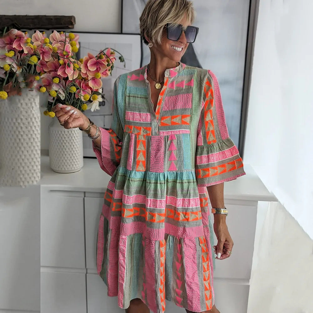 Elegant Women's Spring Dress - Fashinoza