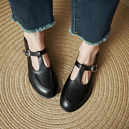 Women's Mary Jane Flats Low Heel Round Toe