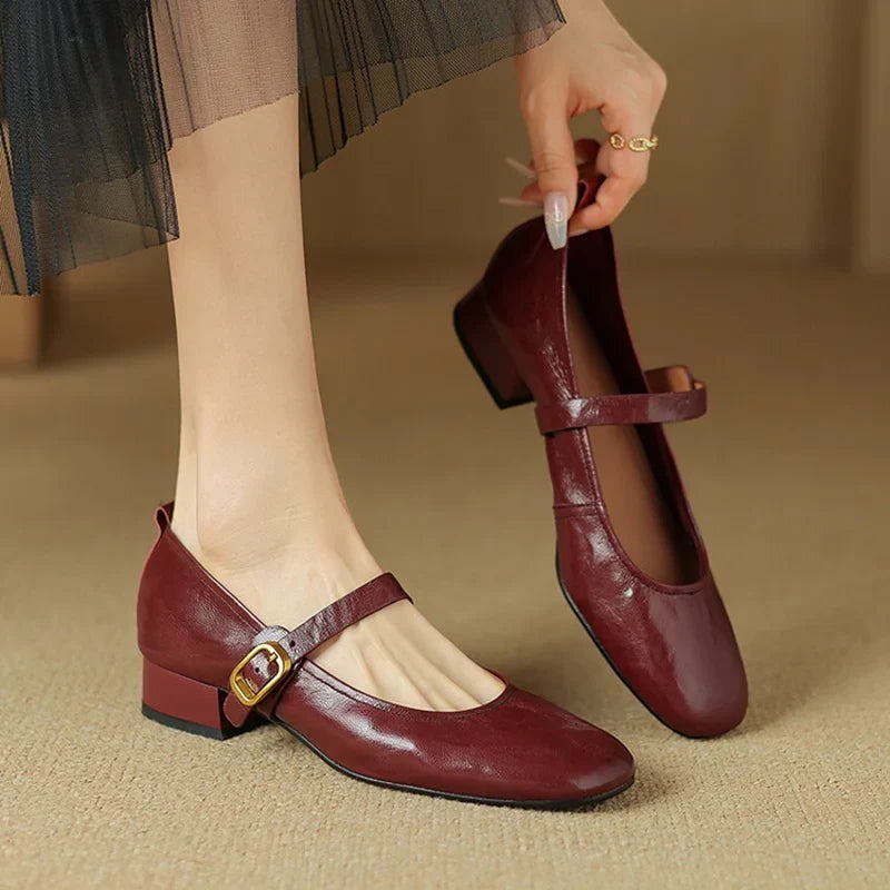 Bruna Genuine Leather Pumps