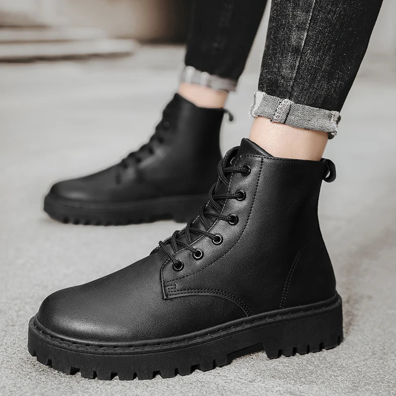 Men's Waterproof Hiking Boots Anti-Slip Sole Black