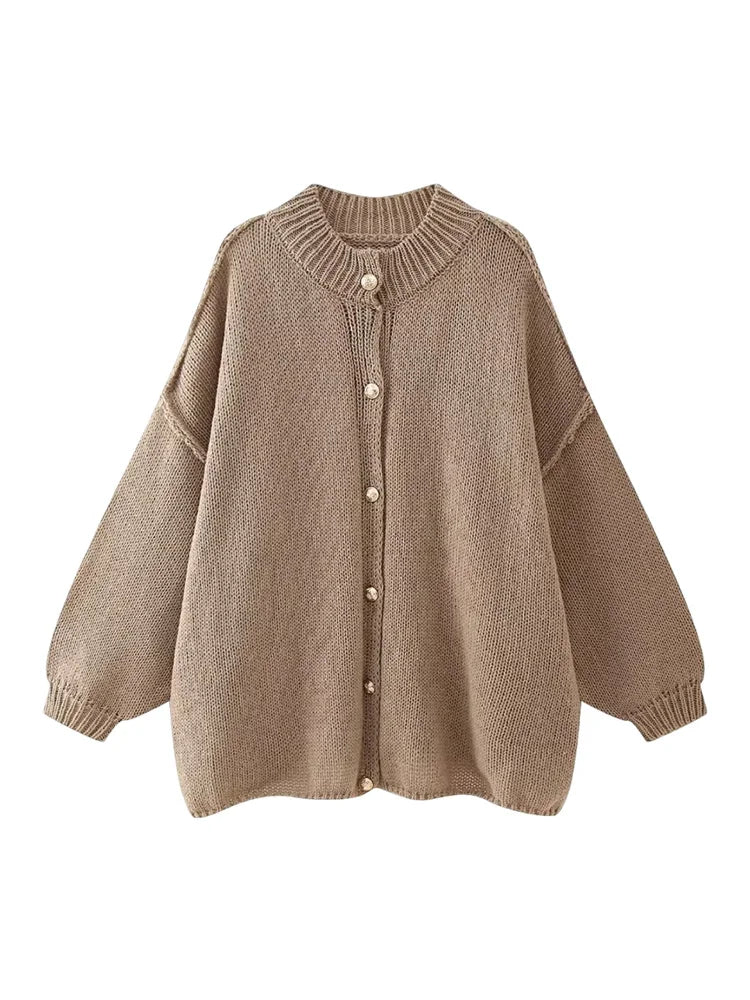 Women's Bat Sleeve Cardigan Open Front Lapel Black