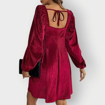 Women's Velvet Backless Dress