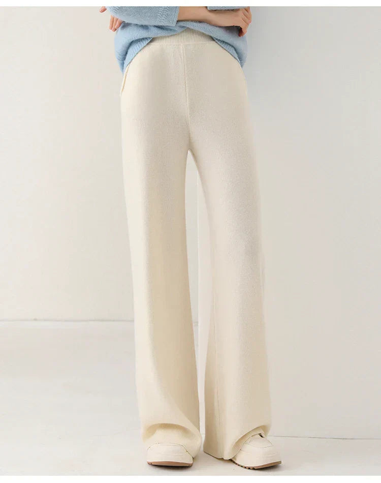 Relaxed Wide-Leg Pull-On Pants