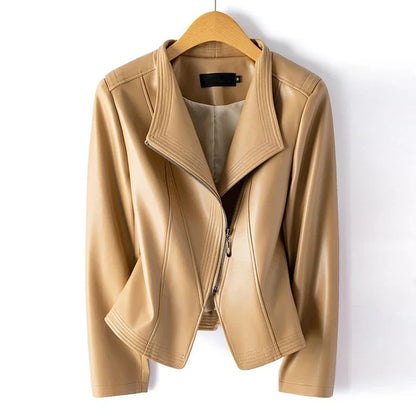 Madona Women's Sheepskin Leather Moto Jacket