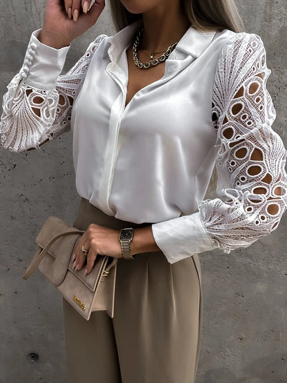 Women's Elegant Blouse with Ruffled Sleeves