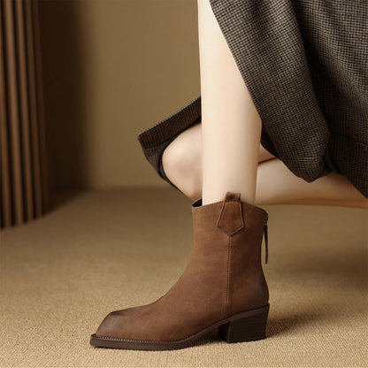Women's Ankle Boots Block Heel Design