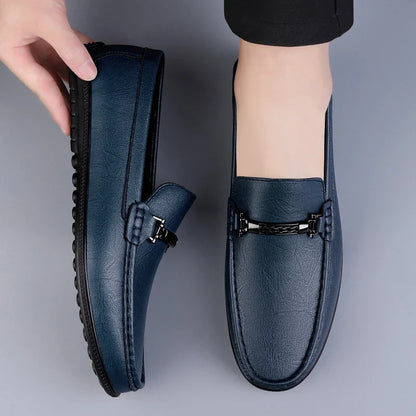 Men's Slip-On Loafers Formal Leather Black