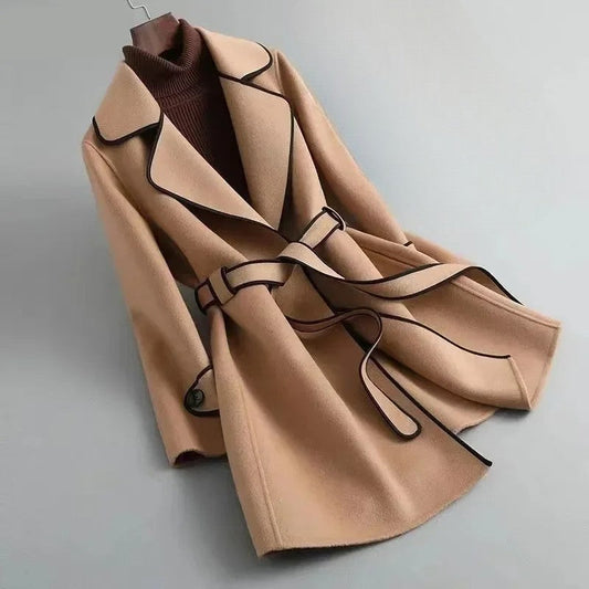 Women's Floral Wrap Coat - 
Fashinoza