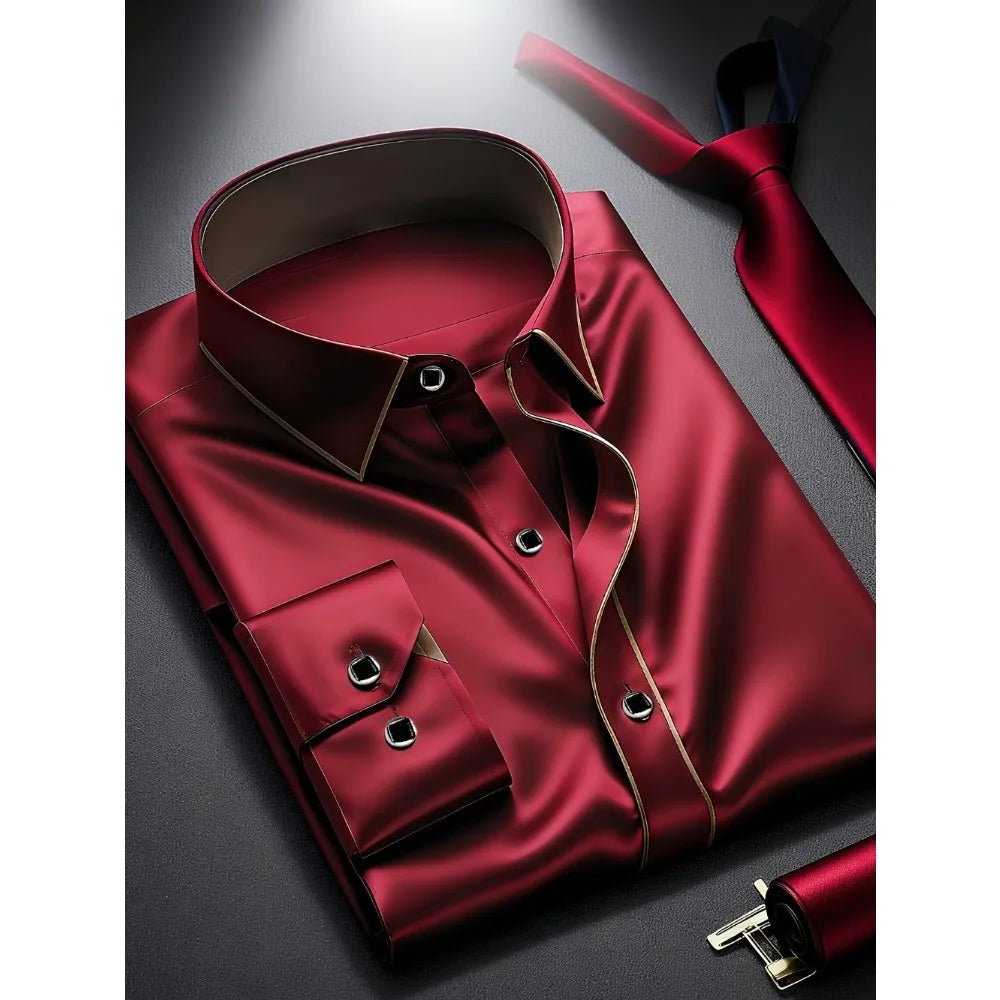 Men's Contrast Dress Shirt