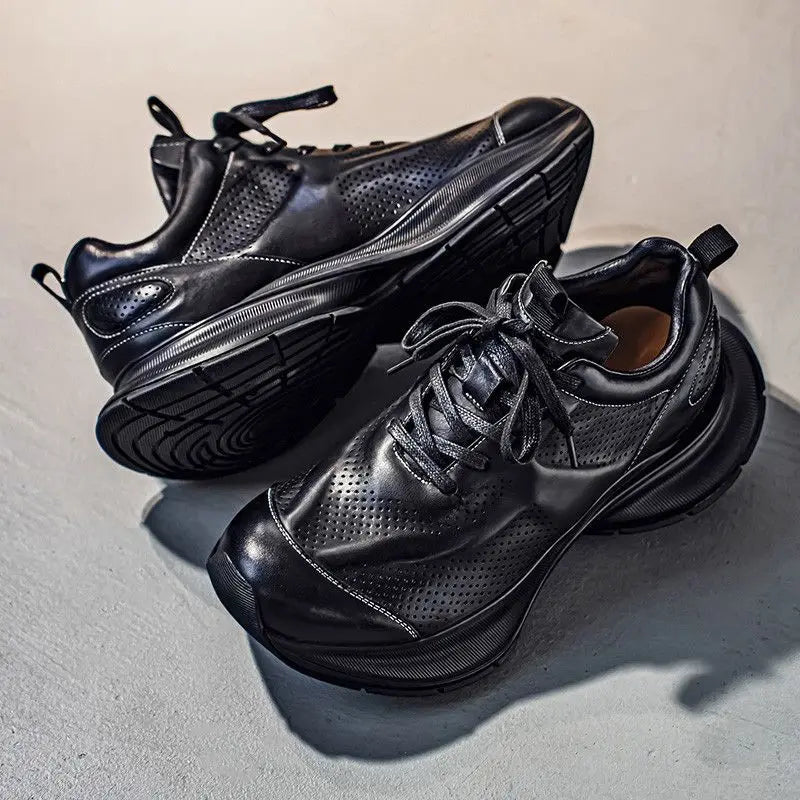 Nexus Men's Leather Sneakers Black