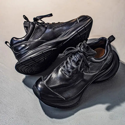 Nexus Men's Leather Sneakers Black