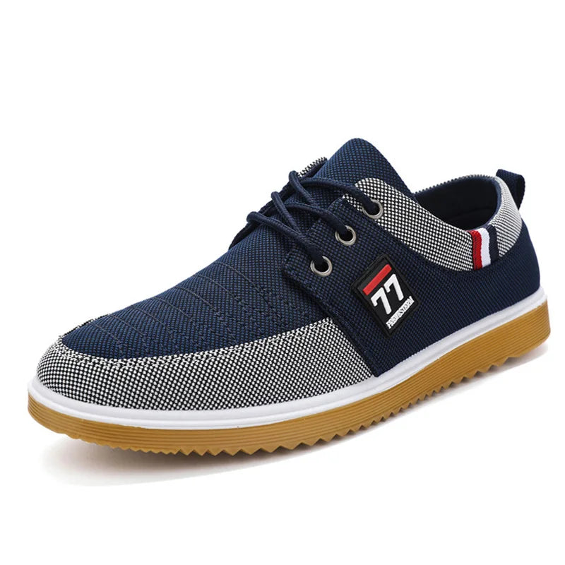 Two-Tone Mesh Casual Sneakers