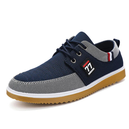 Two-Tone Mesh Casual Sneakers
