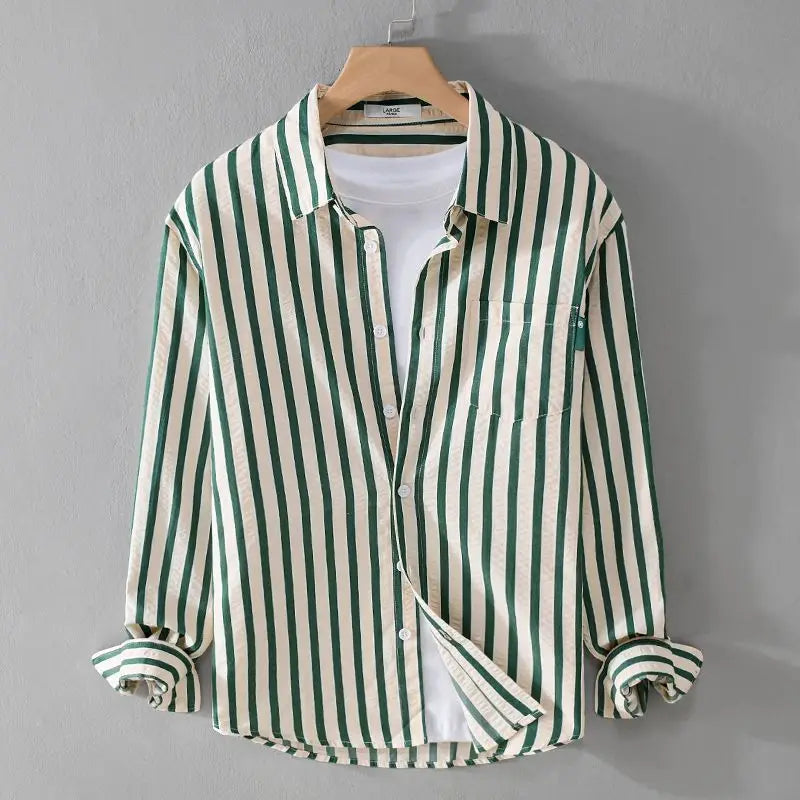 Niels Men's Striped Button Down Shirt - 
Fashinoza
