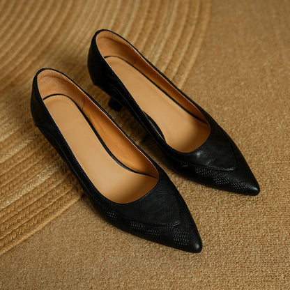 Belle Genuine Leather Heels