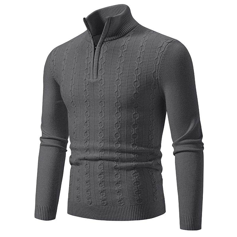 Cable Knit Half-Zip Sweater