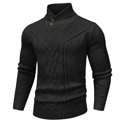 Classic Cable Knit Button Sweater