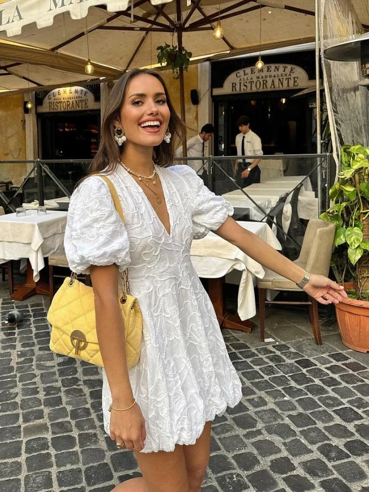 Women's Floral Dress Romantic Style - 
Fashinoza