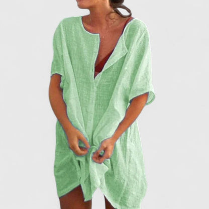 Dana | Womens Loose Button Beach Cover Up Shorts