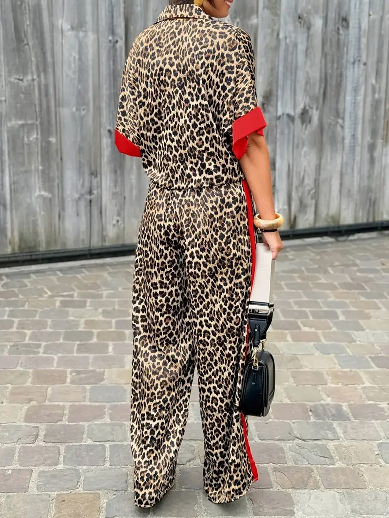 Women's Two Piece Suit Button Pants