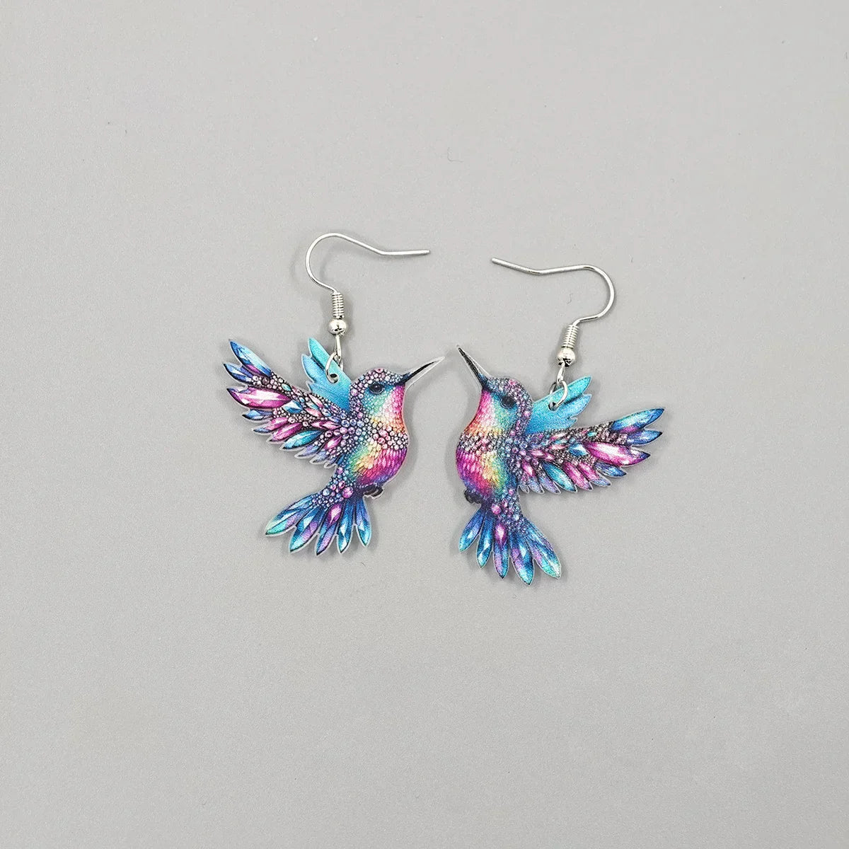 Hummingbird Glass Drop Earrings