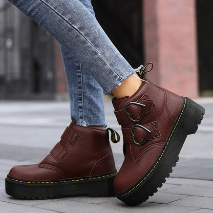 Leather Women's Platform Shoes