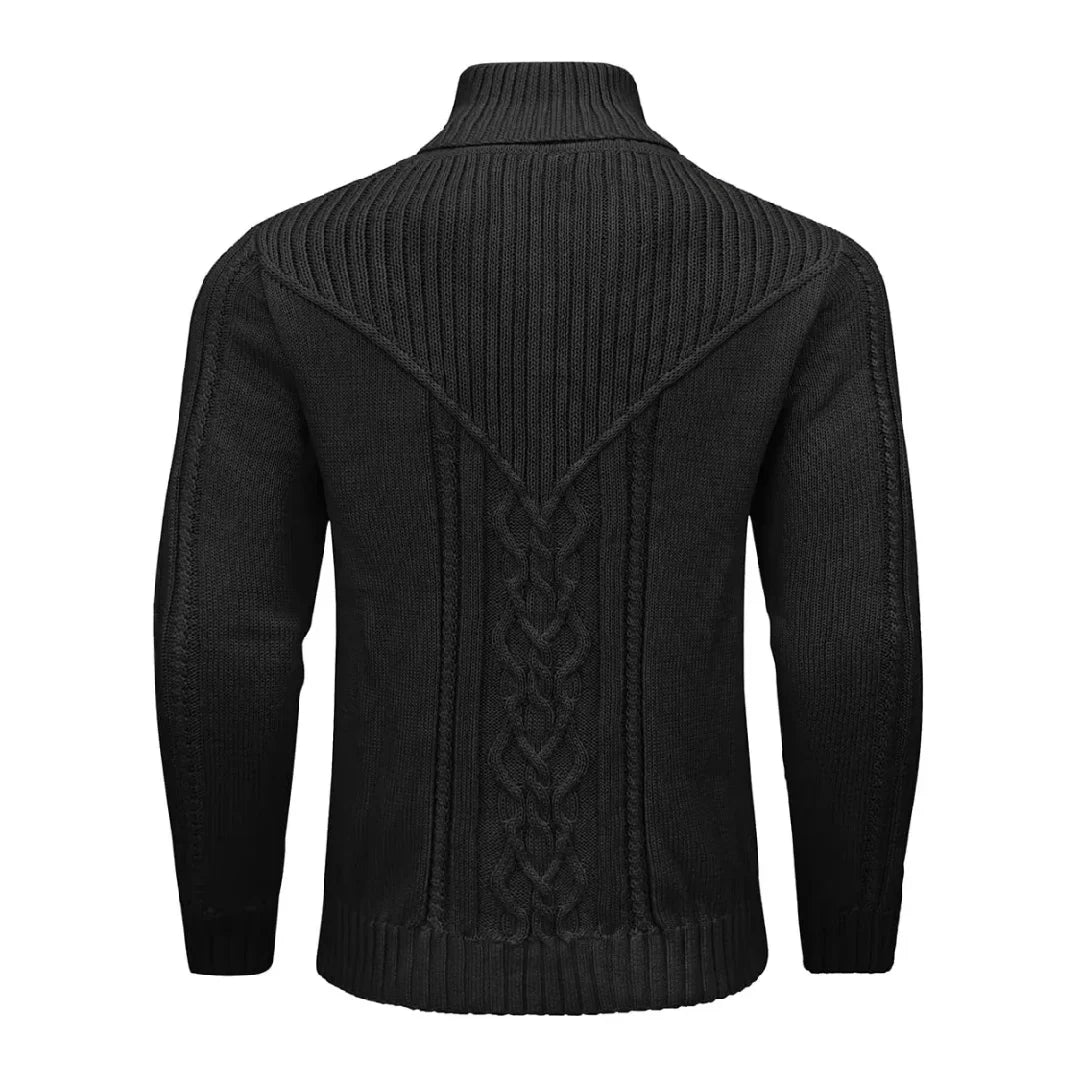 Classic Cable Knit Button Sweater