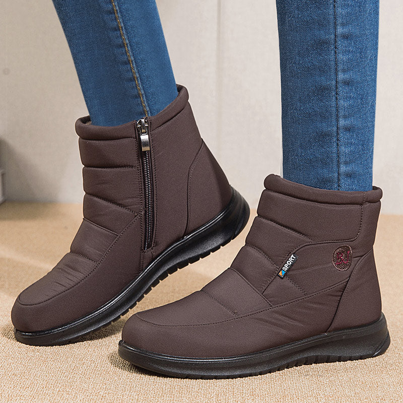 Women's Quilted Ankle Boots Fur Lined Non-Slip Sole