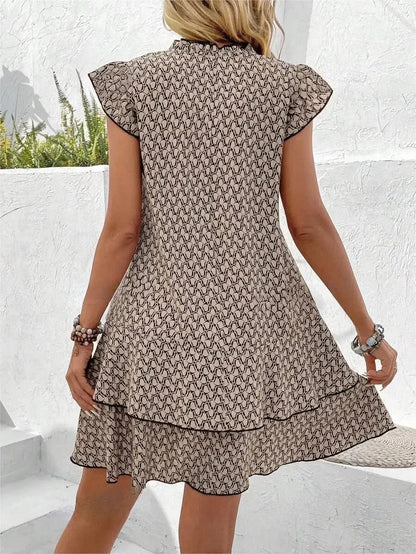 Tiered Ruffle Casual Mini Dress