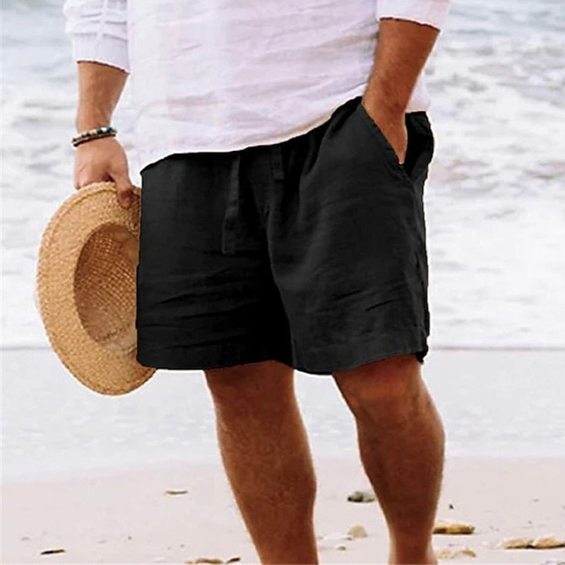Men's Elastic Waist Summer Shorts Drawstring