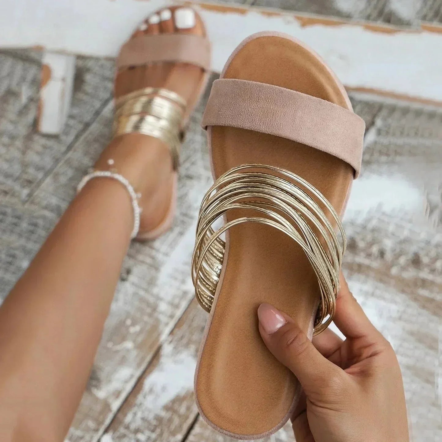Women's Multi-Strap Slide Sandals