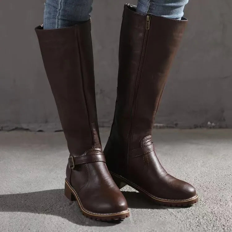 Women’s Tall Knee-High Zipper Boots