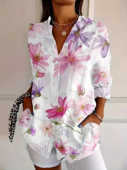 Women's Colorful Blouse Playful Print