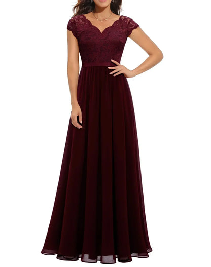 Women's Elegant Lace Long Dress