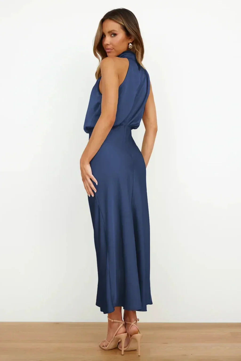Women's Halter Neck Maxi Evening Dress